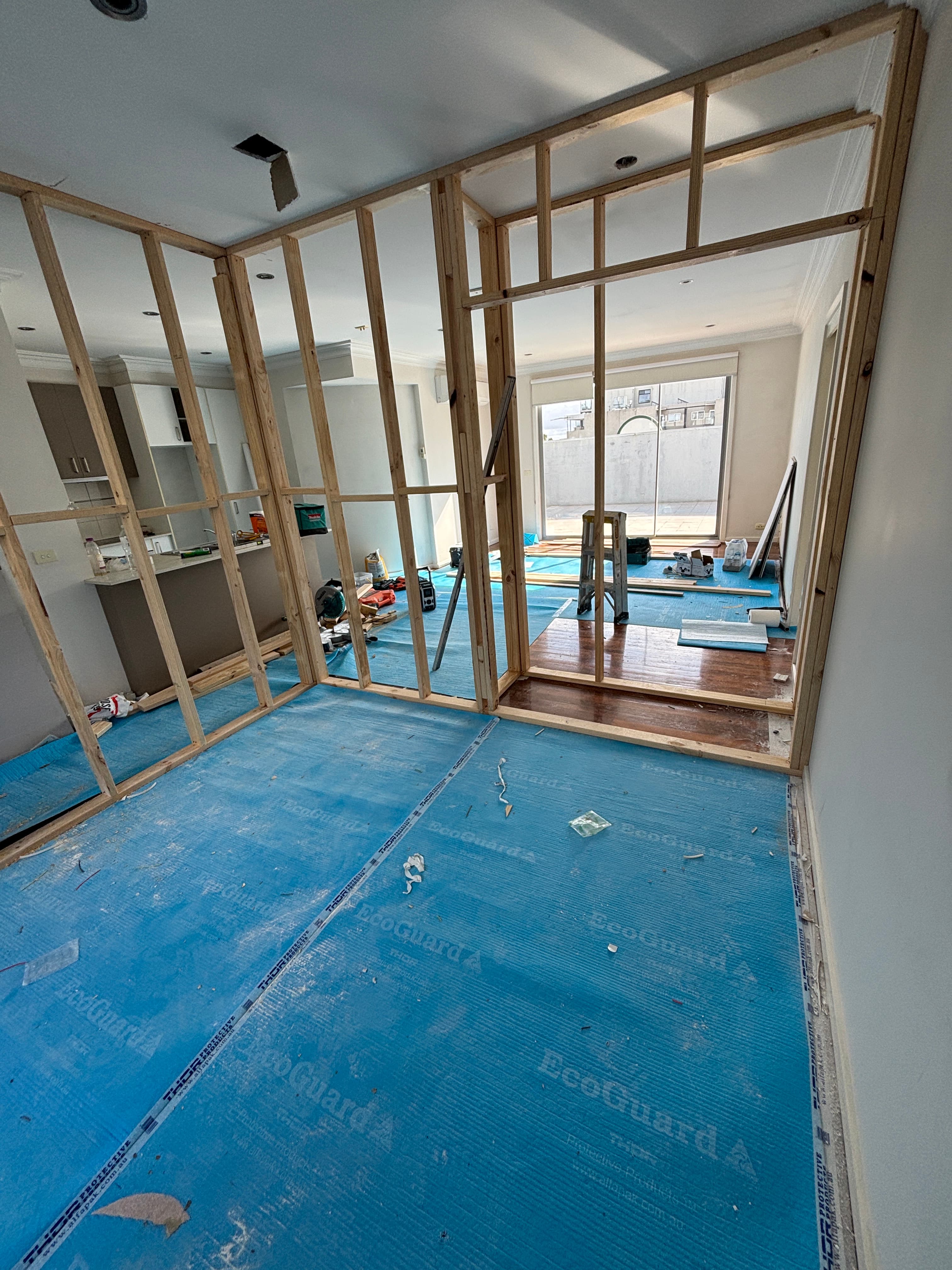 Internal partition wall and room conversion by RSG Plastering