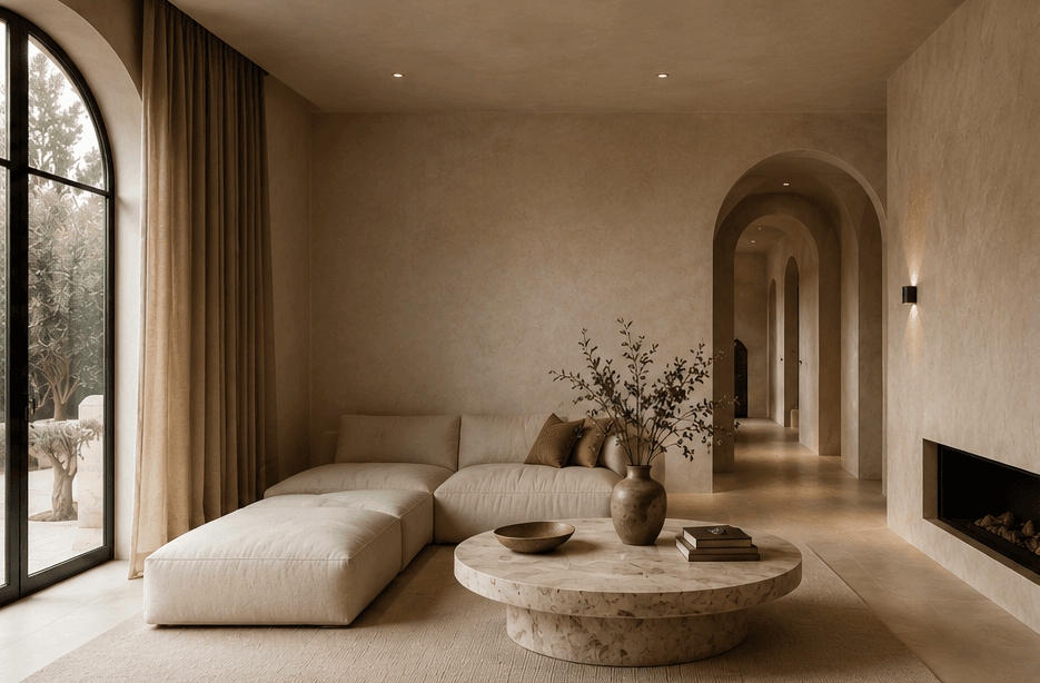 Luxury plastered Melbourne interior
